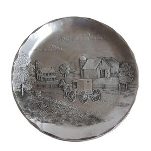 Wendell August Hammered‎ Aluminum Coming Home Coasters Set of 2